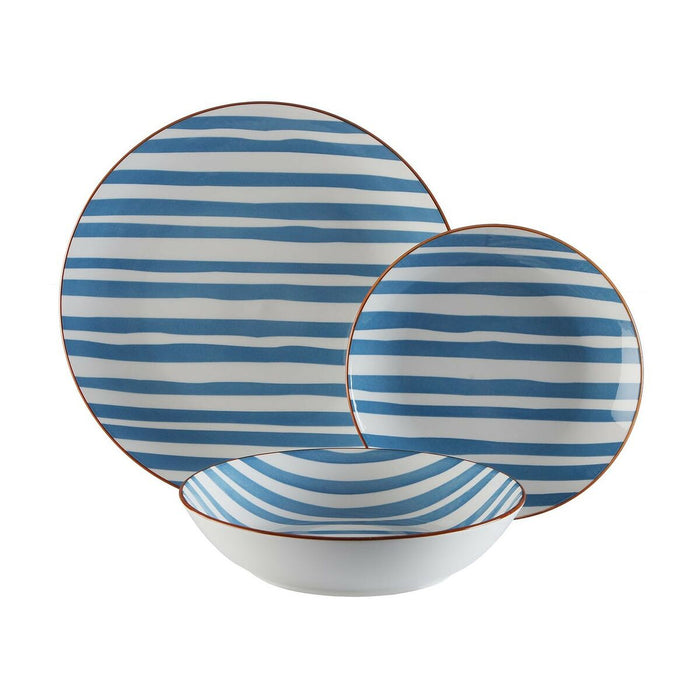Dinnerware Set Versa Venecia 18 Pieces Blue Porcelain