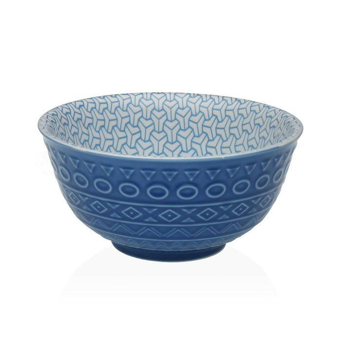Snack Bowl Versa Blue Ceramic Porcelain 16 x 7,7 x 16 cm