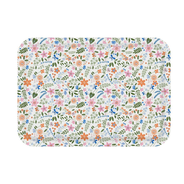 Tray Versa Polyethylene RPET 27 x 2,2 x 38 cm Flowers