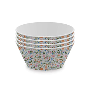 Set of bowls Versa Polyethylene RPET Flowers 4 Pieces