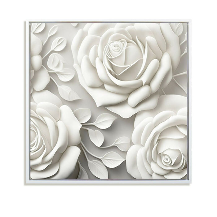 Canvas Versa White Pink Roses 2,5 x 40 x 40 cm