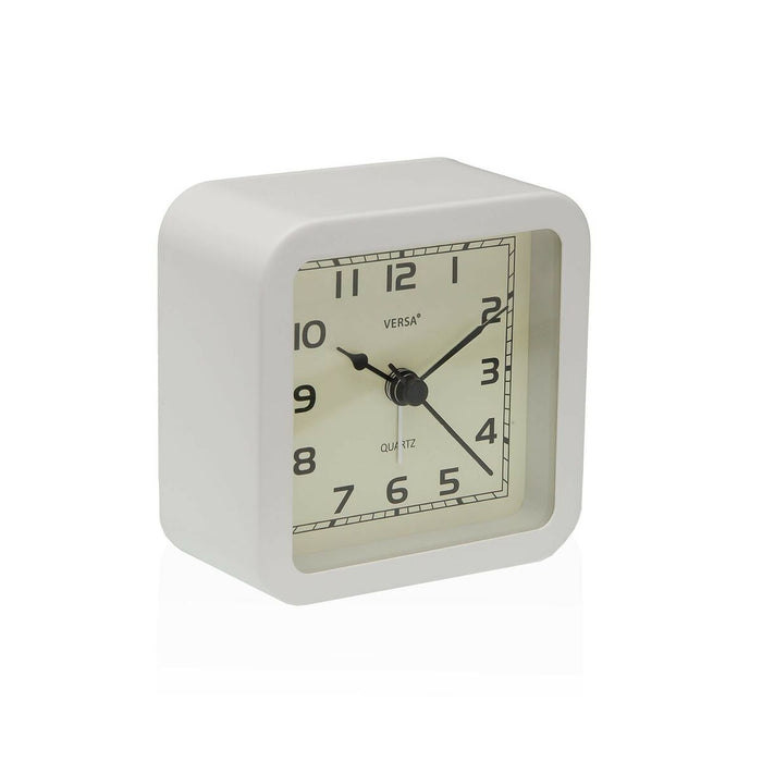 Table clock Versa Alvo White Plastic 4,5 x 8,5 x 8,5 cm