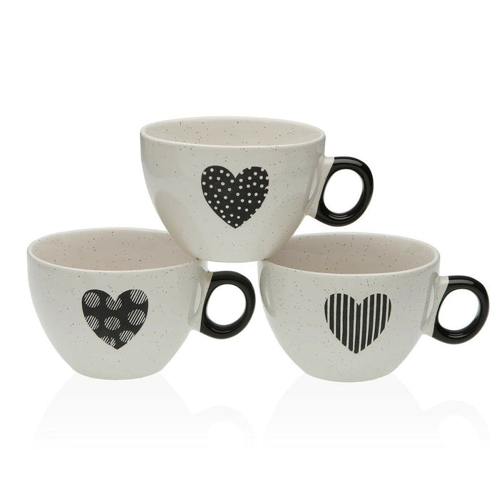 Tea and coffee cup Versa Nathalie Stoneware Heart