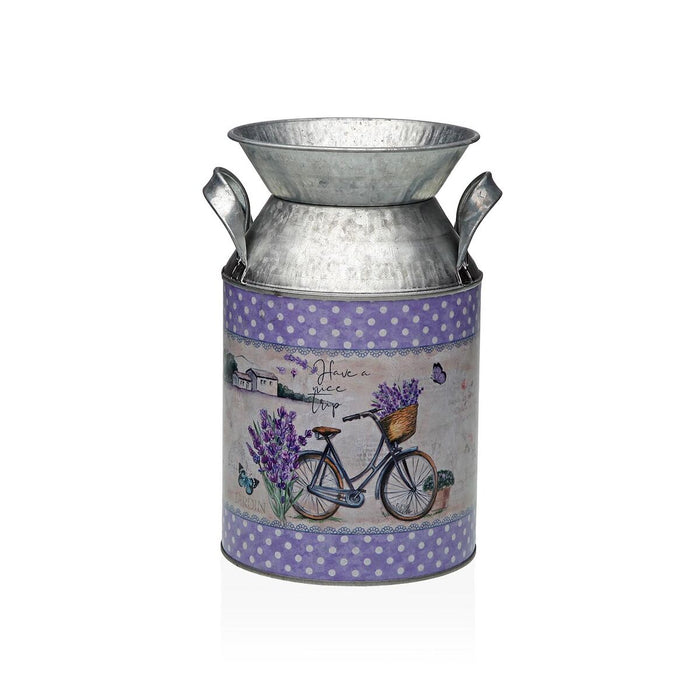 Vase Versa Lilac Metal Bicycle 13 x 15,5 x 21 cm
