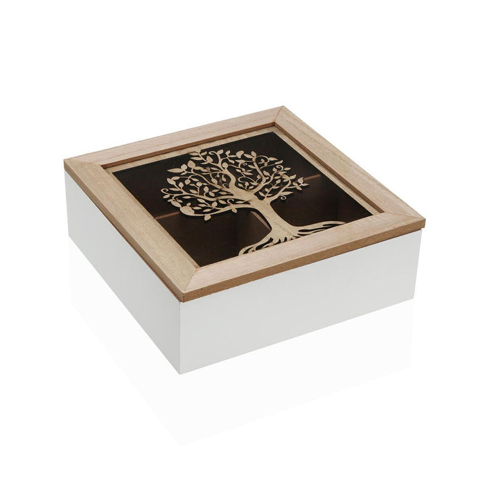 Box for Infusions Versa MDF Wood 20 x 7 x 20 cm Tree of Life