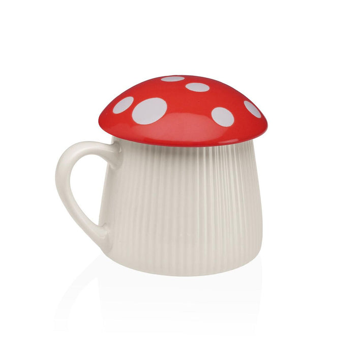 Cup with lid Versa Red Mushroom