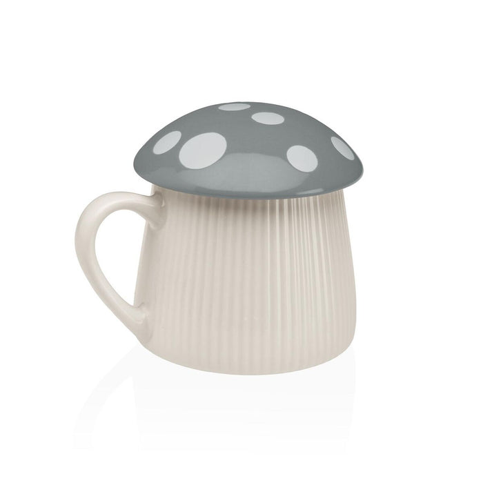 Cup with lid Versa Grey Mushroom