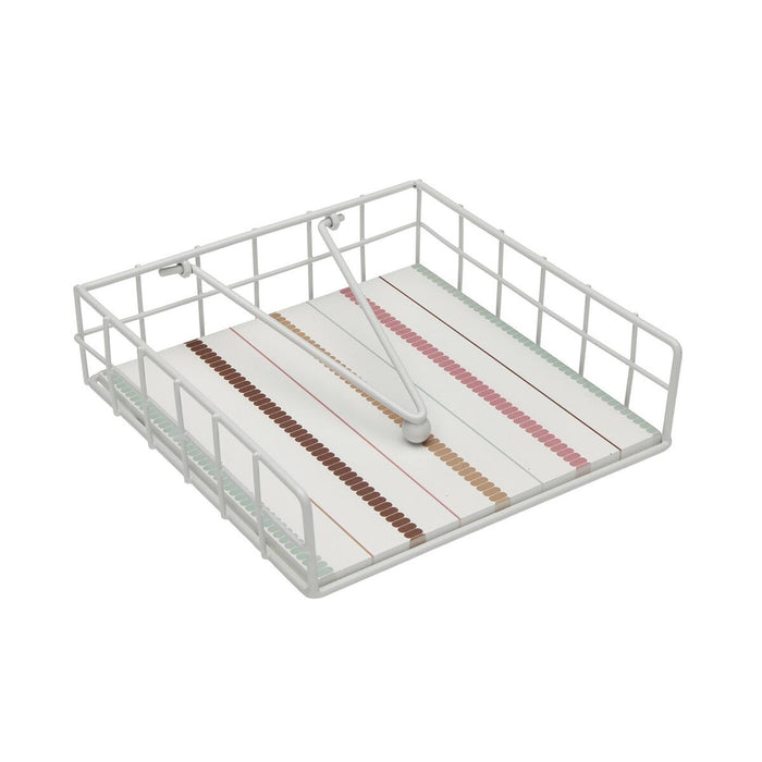 Napkin holder Versa FLINT Steel MDF Wood 18 x 7 x 18 cm