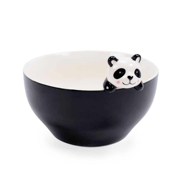 Bowl Versa Black Porcelain 15,8 X 10,1 X 14 CM Panda bear