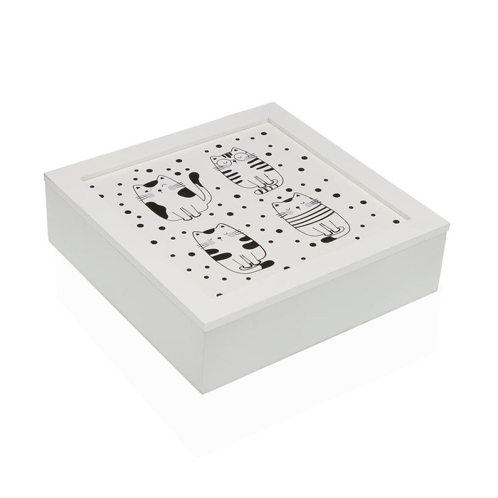 Jewelry box Versa GATTO MDF Wood 24 x 7 x 24 cm