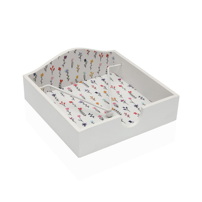 Napkin holder Versa BLUME MDF Wood 18 x 7 x 18 cm