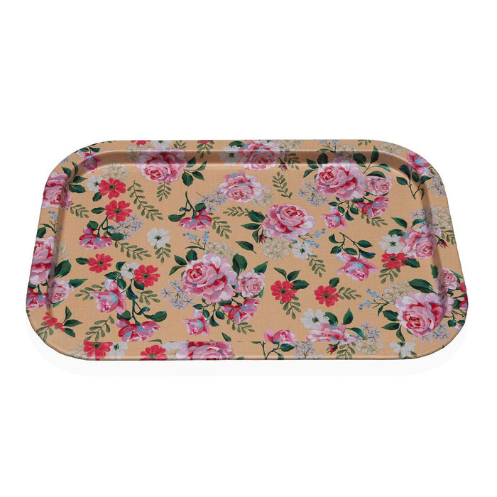 Tray Versa Metal 23 X 1,5 X 34 CM Flowers