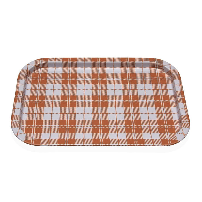 Tray Versa Vichy Yellow Metal 23 X 1,5 X 34 CM