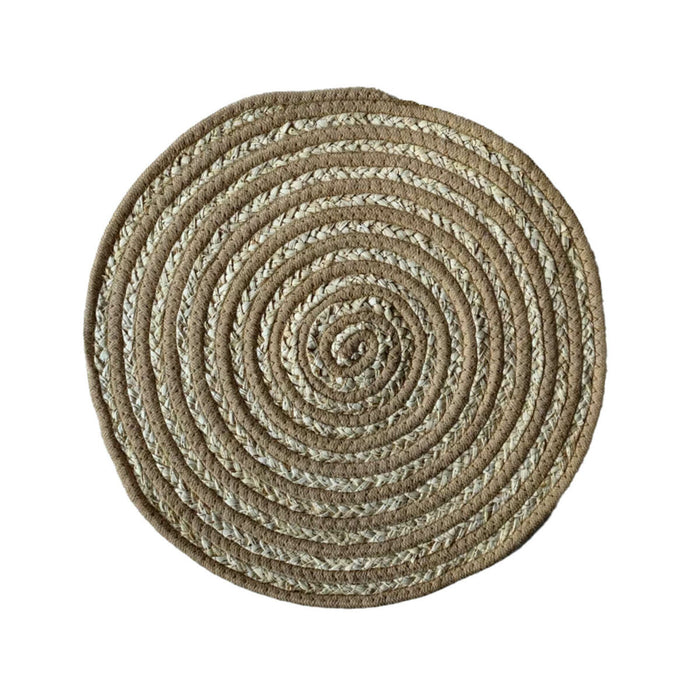 Table Mat Versa Beige Polyester Cotton 38 x 1 x 38 cm