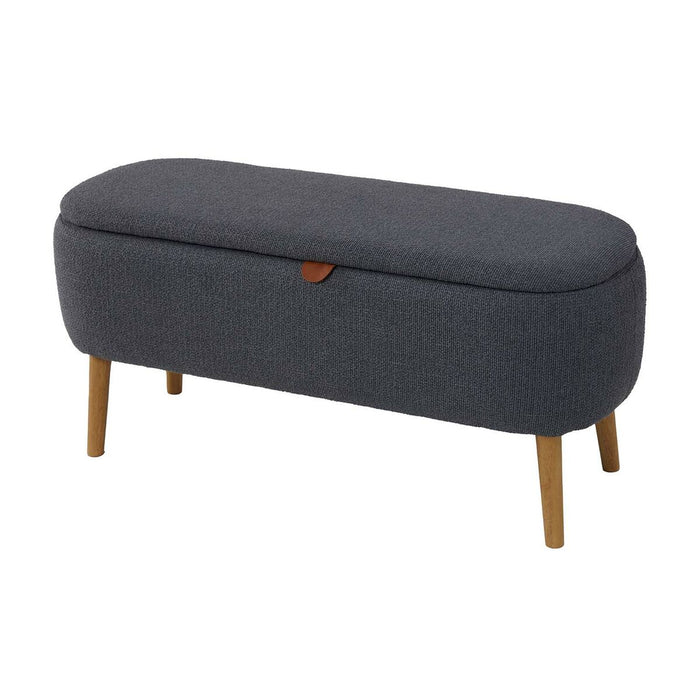 Foot of the bed Versa Maniko Grey Wood Textile 37 X 44,5 X 94,5 CM