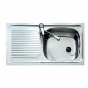 Sink with One Basin and Drainer Teka E/50 1C1E.REVE 3010 Stainless steel