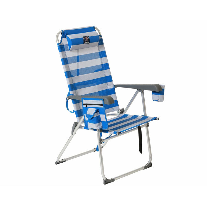 Folding Chair Navy Blue 106 x 47 x 45 cm
