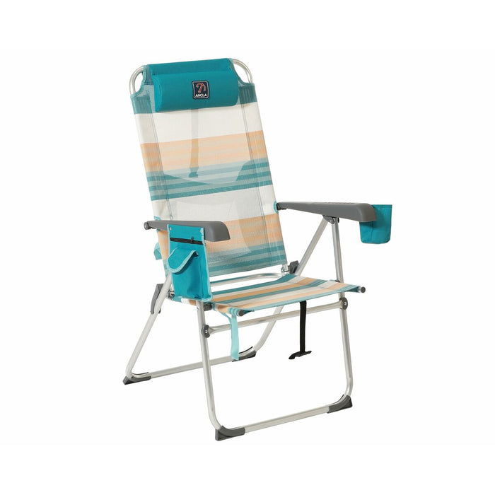 Folding Chair 106 x 47 x 45 cm Blue Stripes