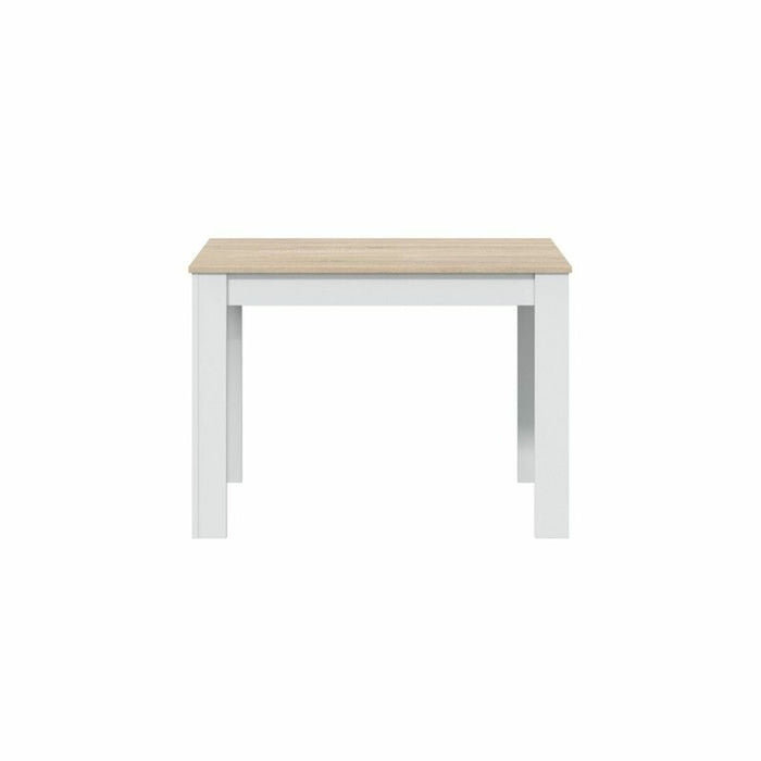 Dining Table LILIAN White Brown Wood 109 x 67 x 78 cm
