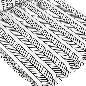 Chair cushion DKD Home Decor White Black Multicolour 50 x 5 x 125 cm