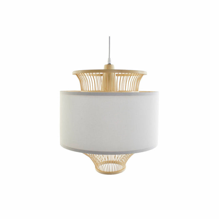 Ceiling Light DKD Home Decor White Polyester Bamboo (40 x 40 x 52 cm)