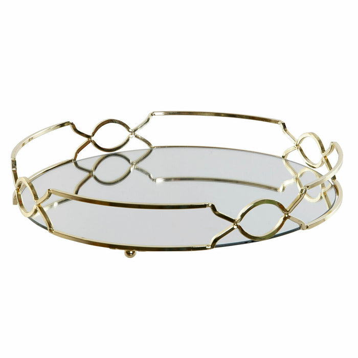 Snack tray DKD Home Decor Mirror Metal (30 x 30 x 5 cm)