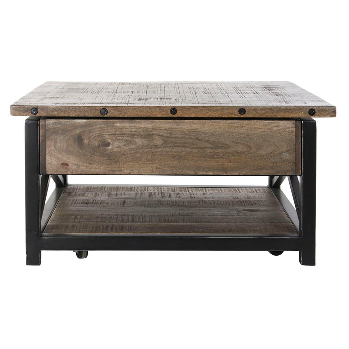 Lift-Top Coffee Table DKD Home Decor 116 x 74 x 44 cm Metal Mango wood