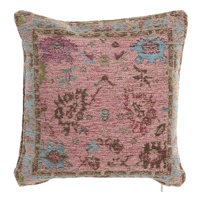 Cushion DKD Home Decor 8424001832422 Green Lilac Light Pink Squared Arab 45 x 12 x 45 cm