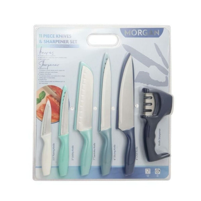 Knife Set DKD Home Decor (3 x 2 x 19 cm) Stainless steel polypropylene 3 x 2 x 19 cm (6 pcs)