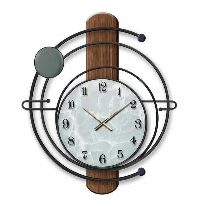 Wall Clock DKD Home Decor Black Iron MDF Wood (60 x 4.5 x 60 cm)