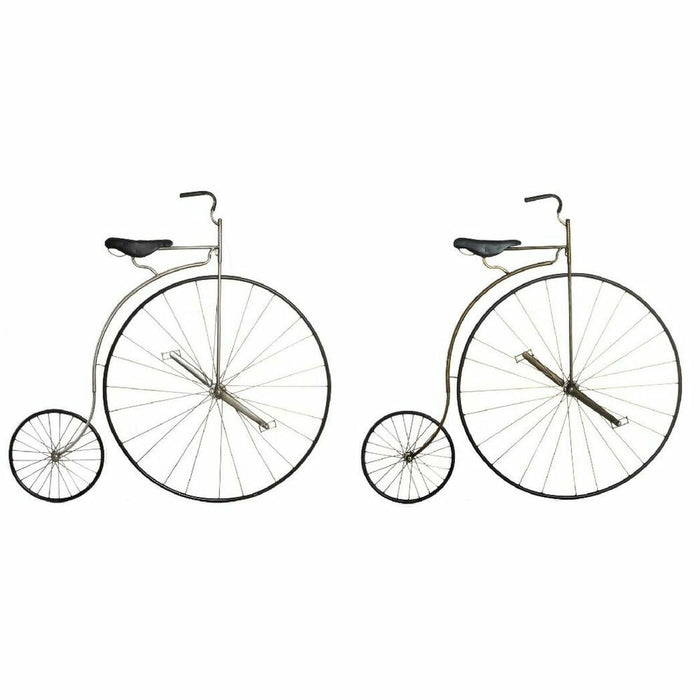 Wall Decoration DKD Home Decor 100 x 95 x 4,5 cm Black Bicycle Vintage (2 Units)