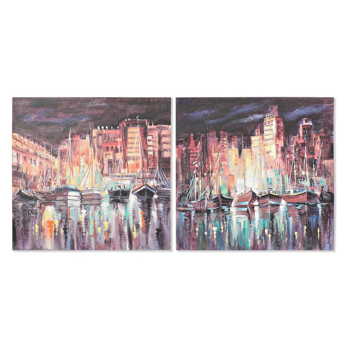 Painting DKD Home Decor City 80 x 3 x 80 cm Loft (2 Units)