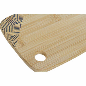 Cutting board DKD Home Decor Black Orange Bamboo Rectangular 24 x 33 x 1 cm