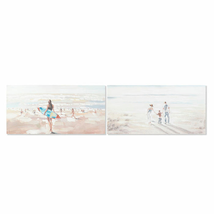 Painting DKD Home Decor Beach 120 x 3,7 x 60 cm (2 Units)