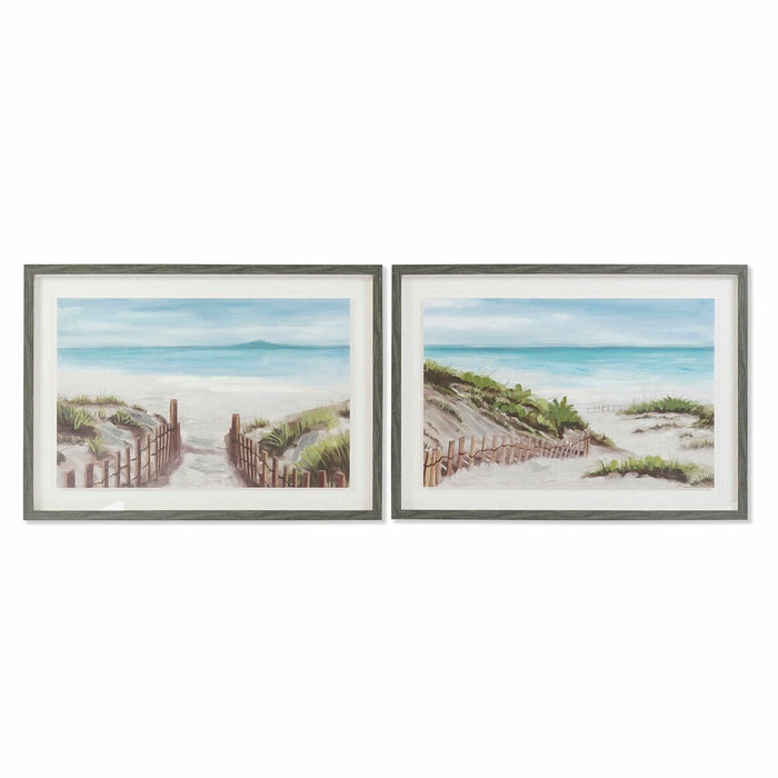 Painting DKD Home Decor Beach Mediterranean 70 x 3,3 x 50 cm (2 Units)