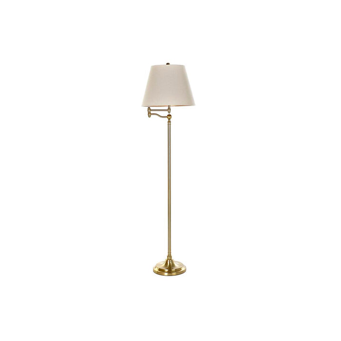 Floor Lamp DKD Home Decor Beige Golden Metal Polyester (41 x 41 x 160 cm)