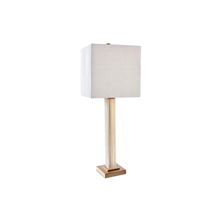 Desk lamp DKD Home Decor Beige Golden Metal Crystal 50 W 220 V 28 x 28 x 76 cm