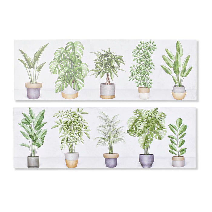 Canvas DKD Home Decor Pinewood Canvas 90 x 1,5 x 30 cm