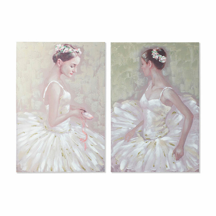 Painting DKD Home Decor 80 x 3 x 120 cm Ballet Dancer Traditional (2 Units)