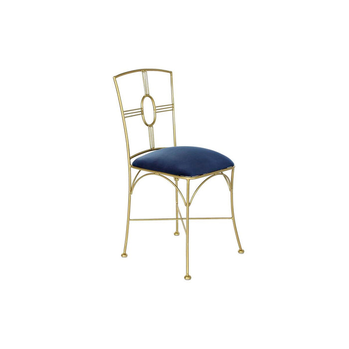 Dining Chair DKD Home Decor Blue Golden 45 x 42 x 88,5 cm