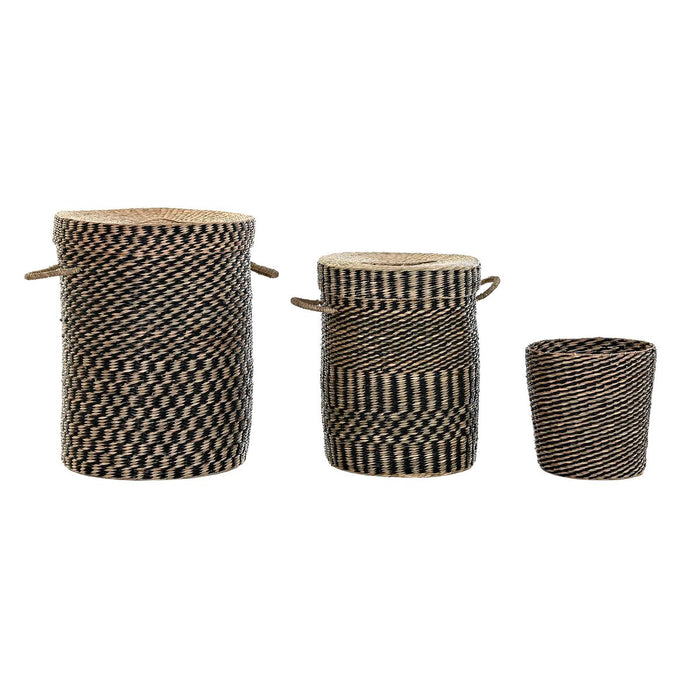 Basket set DKD Home Decor Colonial Fibre (45 x 45 x 56 cm)