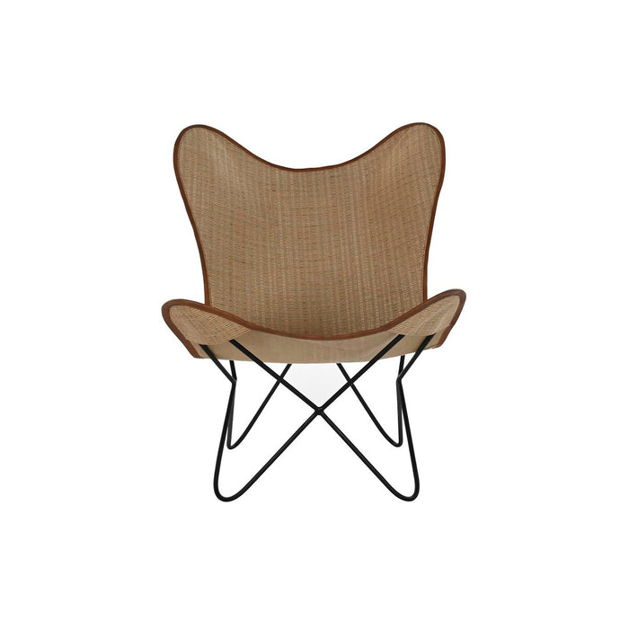 Chair DKD Home Decor Metal Rattan (74 x 78 x 92 cm)