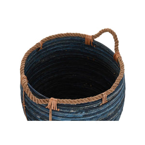 Basket set DKD Home Decor Navy Blue 56 x 56 x 60 cm