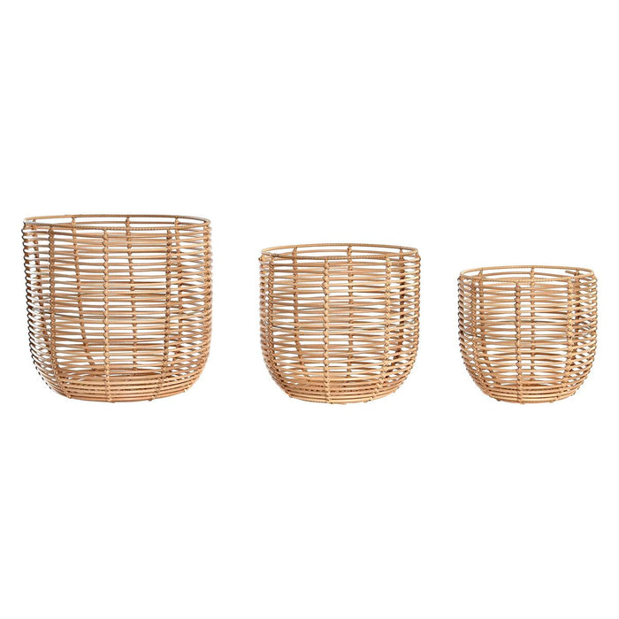 Basket set DKD Home Decor Metal PP (36 x 36 x 32 cm)