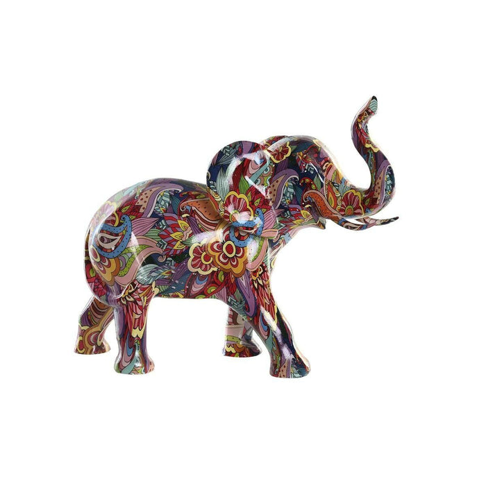 Decorative Figure DKD Home Decor Multicolour Elephant Modern 32 x 14,5 x 26 cm (2 Units)