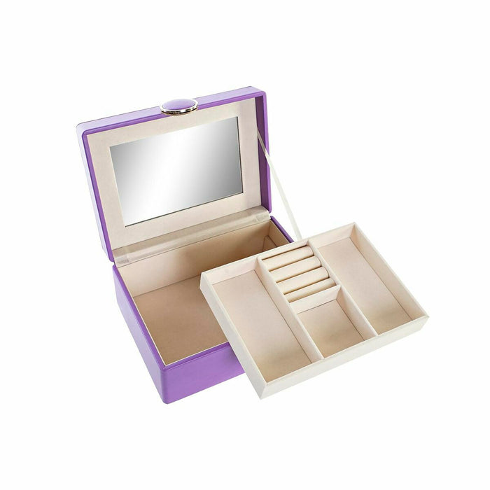 Jewelry box DKD Home Decor Lilac MDF Wood 17 x 13 x 8,5 cm