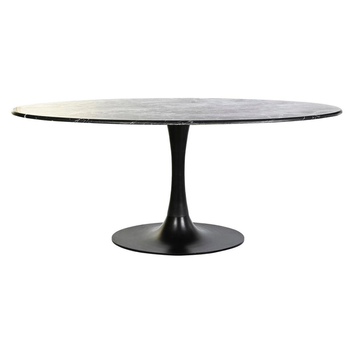 Dining Table DKD Home Decor Black Metal Marble 180 x 100 x 76 cm