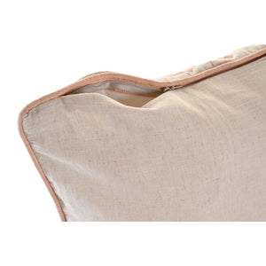 Cushion DKD Home Decor 50 x 15 x 50 cm Beige Pink Aluminium Traditional 50 x 1 x 50 cm