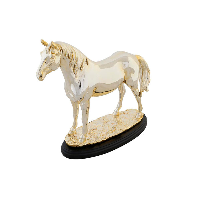 Decorative Figure DKD Home Decor Horse Black Golden Resin (30 x 11,5 x 26 cm)