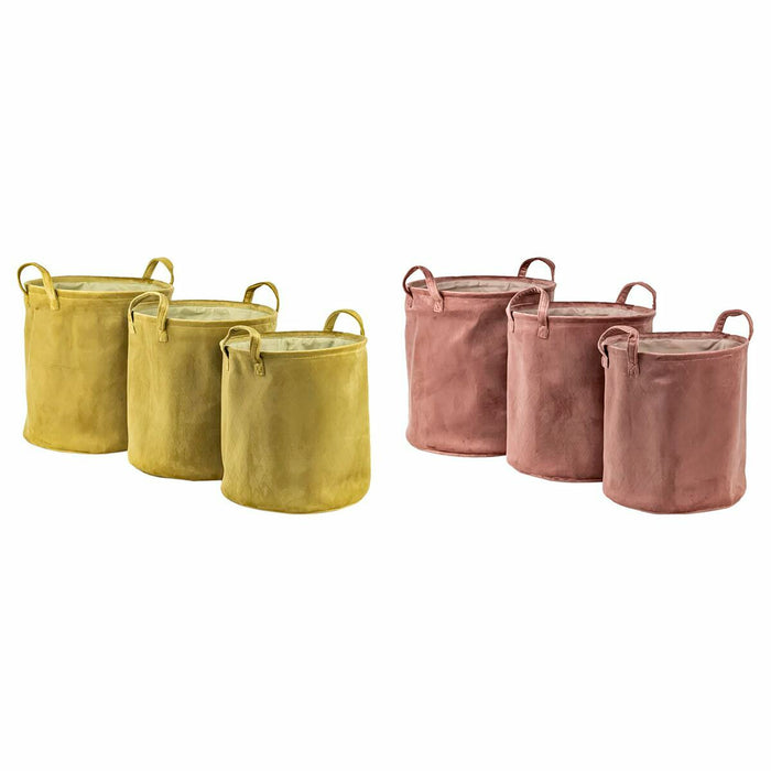 Basket set DKD Home Decor Polyester 38 x 38 x 40 cm (2 Units)